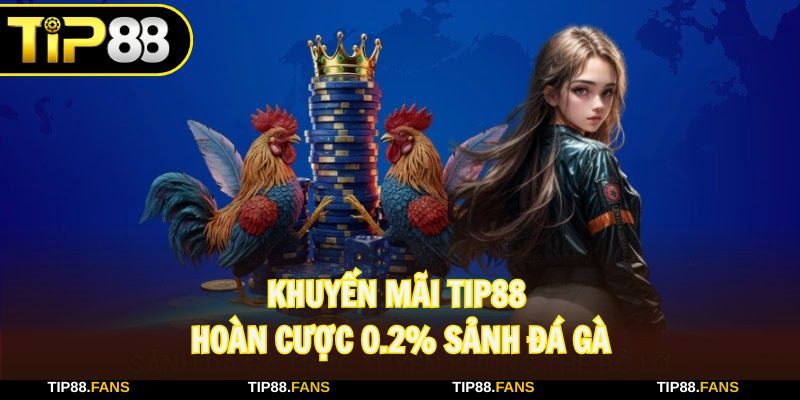 Khuyến mãi TIP88 hoàn 2% tại sảnh Đá Gà hấp dẫn nhất