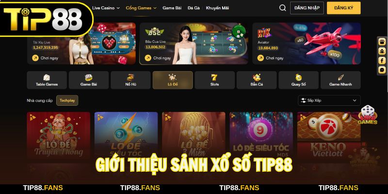 Xổ số TIP88 trở thành sân chơi giải trí thượng lưu số 1